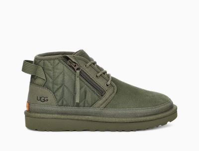 UGG Neumel Zip Quilting Mens Classic Boots Moss Olive - AU 378BL